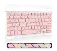 XIWMIX Clavier Bluetooth rétroéclairé 7 couleurs pour iPad, tablettes et téléphones