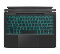XIWMIX Type Cover pour Microsoft Surface Pro 11/Pro 10/Pro 9/Pro 8/Pro X 13", portable Bluetooth 5.1 sans fil 7 couleurs rétroéclairé Surface Pro 11/10/9/8/X avec pavé tactile et porte-crayon - Noir