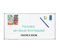 XIWODE Grand tableau blanc magnétique effaçable à sec avec cadre en aluminium - 180 x 90 cm - Pour la maison, l'école, le bureau