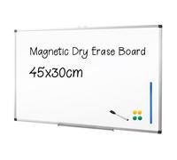 XIWODE Tableau blanc magnétique effaçable à sec, montage mural, 45 x 30 cm, tableau blanc léger, tableau blanc effaçable, pratique et portable, facile à transporter