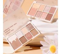xixi - Beautiful Eyes Seven Colors Eyeshadow Palette - 5 Types #H04 Camel Grey Brown - 1.4g x 6 + 3.5g