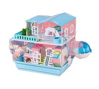 xixi-home Cage pour Hamster Cage pour Hamster Nain Syrien Habitats pour Petits Animaux à 2 Niveaux Cages pour Hamster en Acrylique entièrement Transparentes avec de Jouets (Arrivé en Une Semaine)