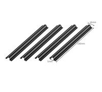 Xixian 4pcs Voiture dissimulé Fil Couverture Ligne Manches Câble Organisateurs, PVC Noir, 7.1 * 0.6in Voiture Fil Couverture avec Ruban Adhésif Double Face, adapté pour la Conduite des
