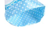 Xixian 50 Sacs de Pop-corn en Forme de Cône Transparent avec Attaches Dorées - Sacs Friandises en Cellophane PET qualité Alimentaire pour Bonbons, Noix et Pop-corn (Bleu 4 soie*17CM*30CM)
