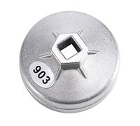Xixian 74 Mm 14 Flûtes en Aluminium Filtre à Huile 903 Couleur en Argent pour avec Outil de Dissolvant à Douille