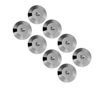 Xixian 8 Pcs 25x4mm Universal Copper Spike Isolation Base Pad, plaqué Or pour Haut-Parleur, Ampli, Lecteur CD DVD, Couleur Pistolet, Disque pour Châssis, Instrument, etc. (Argent Noir)