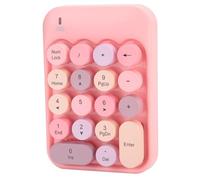 Xixian AK18 2.4G Clavier Numérique sans Fil avec Connexion sans Fil Stable, Bouton de Mute Silencieux, Longue Durée de Vie de la Batterie pour Commutation de Direction du Jeu, Plage de (Rose)