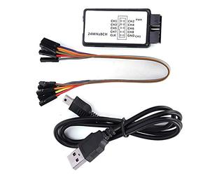 Xixian Analyseur Logique USB 8 Canaux, Taux D'échantillonnage 24M pour PC | Dispositif ABS Compact, automobile, communication, prend en charge l\'analyse des protocoles , , OS, UART, I2C, SPI, CAN