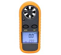 Xixian Anémomètre Numérique de Poche avec Rétroéclairage LCD, Compteur de Vitesse du Vent et Température Portatif pour les Sports Plein Air, Analyse Météo, Comprend un Couvercle en Silicone et un