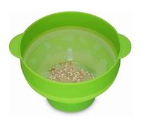 Xixian Bol à Pop-corn Pliable en Silicone pour -ondes avec Couvercle et Poignée, Machine Pliable de qualité Alimentaire pour la Maison, la Cuisine, les Voyages, le Dortoir, Vert