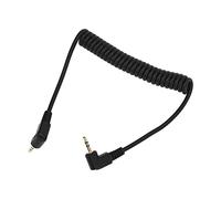 Xixian Câble de Synchronisation Flash 2,5 Mm Cordon enroulé pour Appareil Photo Numérique EM Series, Fil de Déclenchement Mâle à Mâle, Conception à Ressort Télescopique, Longueur 1 M pour