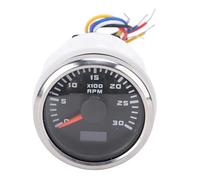 Xixian Compteur 52 Mm avec Totalisateur pour Moteurs (Black Dial Silver