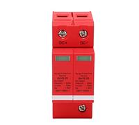 Xixian DC PV Parafoudre 1000V Orange Ignifuge SPD pour Solaire (2P) | Boîtier PC, conception à montage sur rail, fenêtre d\'état vert rouge, protection du réseau du bureau à domicile,