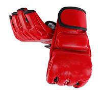 Xixian de MMA Rouges, Demi-Doigt, Paume Ouverte, de Boxe pour Kickboxing Muay Thai, Entraînement, équipement Sparring pour Adultes Unisexes
