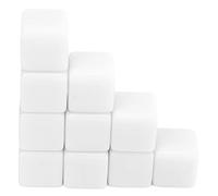 Xixian Dés à écrire Vierges de 16mm, en Plastique à Six Faces pour l'enseignement des Mathématiques, Les Jeux en Classe, Les Activités de Bricolage et Fêtes Amusantes, 30 Pièces (Blanche)