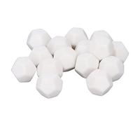 Xixian Dés Vierges à 12 Faces, Polyédriques en Plastique Blanc à écrire pour l'enseignement des Jeux Mathématiques, Outils de Bricolage, 30 Pièces, 2.2cm