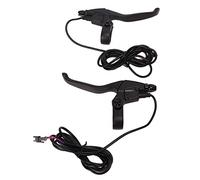 Xixian Ensemble de Leviers de Frein Vélo électrique en Aluminium pour Guidon 22 Mm, Pièces Rechange étanches à Contrôle Sensible pour Vélo électrique Scooter VTT Noir