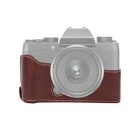 Xixian Étui Demi-Coque en Cuir PU pour XT100 avec Volet de Batterie | Cache inférieur de protection, prêt pour trépied, appareil photo XT100, coque résistante aux chocs dans les tons noir ou