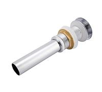 Xixian Fonctionnement Lisse du Bouton-poussoir, Structure en Métal en Laiton Robuste, de Haute qualité, G1 1/4 "en Laiton de Salle de Bain pour Lavabo de Salle de Bains Ensemble (Plateau chromé en