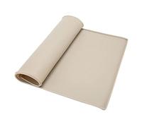 Xixian Grand Tapis d'alimentation en Silicone pour Animaux de Compagnie avec Bords Surélevés, Napperon Antidérapant pour Gamelle Chien Nourriture et Eau, Coussin de Protection Sol Lavable et (Beige)