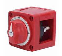 Xixian Interrupteur de Batterie étanche, Interrupteur de Batterie de Yacht à Circuit Unique 6006 pour Bateau Marin DC 12-48V, Matériau en Cuivre ABS + avec Couvercle D'isolement