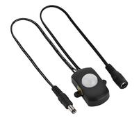 Xixian Interrupteur de Puissance du Capteur de Mouvement LED, Mini-détecteur Infrarouge pour Les Bandes LED, Lumière du Capteur Automatique avec Retard Réglable, Plage de Détection de 5 (Noir)