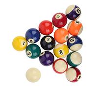 Xixian Jeu de Billes en Résine Professionnel pour Un Jeu Fluide | Boules de billard en résine résistantes aux chocs, ensemble rayé et solide pour salles de jeux à domicile, bars, ajustement