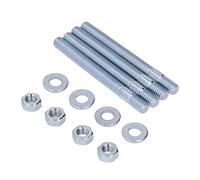 Xixian Kit de Goujons de Carburateur, Matériau en Acier Robuste, Remplacement pour Holley Carter Rochester, 3,5 Pouces de Longueur 5/16 Pouces, Noix et Entretoises de 4pc