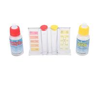 Xixian Kit de Test de PH de Piscine, Kit de Test de qualité de l'eau pour Le Chlore avec Boîte de Rangement en Plastique, Fonctionnement Simple, Plage Idéale 1,0 à 1,5 Kit de Test de