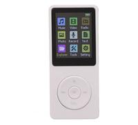Xixian Lecteur MP3 MP4 de 1,8 Pouces avec Son sans Perte, Prise en Charge de 32 Go, Lecteur Musique Numérique Portable pour Les études Sportives, Appareil LCD Ultra Fin avec écouteurs (Blanc)