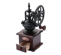 Xixian Meutre de Grains de café Manuel, Poignée Latérale, épaisseur Facile à Nettoyer et Sélectionnable pour la Poudre Fine, le Bois de Hêtre et le Noyau de Boule en Céramique, 27 Cm