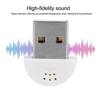 Xixian Mini Microphone USB 2.0, Portée de 2 Mètres, Hautes Performances, Réduction du Bruit, Suppression Omnidirectionnelle du Bruit, Plug and Play, Compatible PC et Mac pour Skype, Chat, (Blanc)