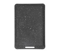 Xixian Mini Poêle Rectangulaire en Fer Antiadhésive pour Cam, Barbecue, Randonnée (Noir)
