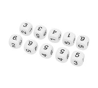 Xixian Numéro Aide d'apprentissage en Dés, 20pcs 16 Mm en Plastique Polyédrique Dice Ensemble pour Enseigner Les Jeux, Robuste avec Coin Rond, Petit Léger, adapté aux Jeux de société (Blanc)