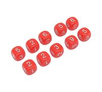 Xixian Numéro Aide d'apprentissage en Dés, 20pcs 16 Mm en Plastique Polyédrique Dice Ensemble pour Enseigner Les Jeux, Robuste avec Coin Rond, Petit Léger, adapté aux Jeux de société (Rouge)