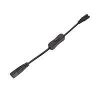Xixian Rallonge d'alimentation IEC 320 C8 vers C7 Mâle vers Femelle avec Interrupteur, Boîtier Extérieur en PVC, 2,5 A/250 V, 1 500 W, Conducteur en Cuivre Pur, Longueur 0,98 Pi pour