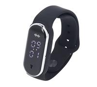 Xixian Smart Watch,USB Rechargeable Ultrasonic Bracelet, 24H Clock Display,Temperature Measurement,Step Recording, Skin Friendly, Safe for Pregnant Women and Children,Item Type: Anti (Noir)