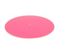 Xixian Tapis de Platine Vinyle en Acrylique pour Tourne-disques de 12 Pouces - Le Tapis à Faible Bruit Améliore la clarté du Son (Rose Transparent)