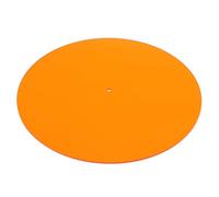 Xixian Tapis de Platine Vinyle Transparent en Acrylique pour Tourne-disques de 12 Pouces - Réduit l'électricité Statique, la Poussière et Le Bruit (Orange Transparent)