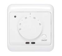 Xixian Thermostat Mural Mécanique 230V pour Système de Contrôle de | Coque PC, classé IP20, hôtel, école, chauffage de bureau, plage 5-40C, charge 16A, voyant de sécurité