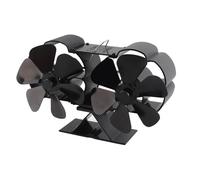 Xixian Ventilateur de Poêle à Bois alimenté par la Chaleur - Ventilateur de Cheminée en Aluminium à 6 Pales, 180-220 CFM, ≤25 DB Silencieux (Pas thermomètre)