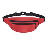 XIXIDIAN Grand sac banane à bandoulière, cadeau pour profiter du sport, festival, entraînement, voyage, course à pied, sac mains libres, sac de téléphone pour le jour, Rouge, 17*5*16CM