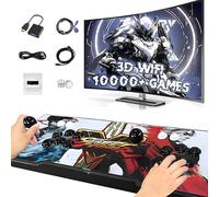 XIXIMENG 10000 en 1 Game Box Console de Jeu rétro,3D WiFi et Jeux 3D,Console de Jeux vidéo LED 6 Couleurs,Pause/Recherche/Favoris/Ajouter/Archiver/Masquer Le Jeu,1280*720P,1-4 Joueurs (Blanc)