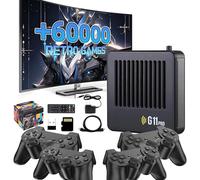XIXIMENG G11 Pro Game Box Console Retro avec 4 manettes,60 000+ Jeux 60+ Émulateurs Console retrogaming,Emuelec 4.3,4K Game Stick Plug & Play,Téléchargement de Jeux/Sauvegarder la Partie (256G)