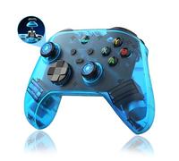 XIXIMENG G6 Manette PC Sans Fil pour Android/PC,Manettes Bluetooth 5.3 avec Bouton arrière à programmation macro/Joysticks & Gâchettes Électromagnétiques,400mAh,5 Modes de Connexion (Bleu)