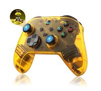 XIXIMENG G6 Manette PC Sans Fil pour Android/PC,Manettes Bluetooth 5.3 avec Bouton arrière à programmation macro/Joysticks & Gâchettes Électromagnétiques,400mAh,5 Modes de Connexion (Jaune)