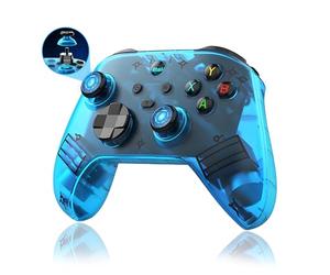 XIXIMENG G6 Manette PC Sans Fil pour Android/PC,Manettes Bluetooth 5.3 avec Bouton arrière à programmation macro/Joysticks & Gâchettes Électromagnétiques,400mAh,5 Modes de Connexion (Bleu)