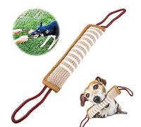 XiXiRan Boudin à Mordre Jouet pour Chien - Dressage Avec 2 Poignées, 30cm - Jouets Interactifs en Jute pour Chiens Moyens et Grands