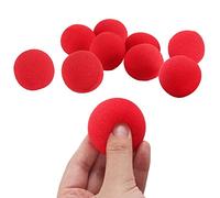 XiXiRan Boules Éponge Rouge, 10pcs Balles en Éponge Magique, Boules Magiques, Accessoires de Truc de Comédie