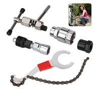 XiXiRan Demonte Cassette, 5pcs Outil de Maintenance pour Vélo, Outil Démontage Cassette Vélo, Outil Séparateur de Chaîne, Outil de Retrait de Cassette de Vélo, Kit d'outils de Réparation de Vélo